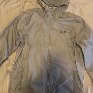 Under Armour Men's Silver Hooded Windbreaker